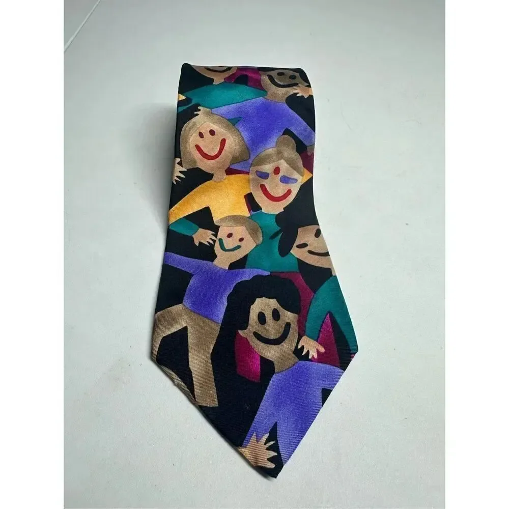 Save the Children Art-to-Wear Dana Age 12 Children Diversity Silk Men's Necktie